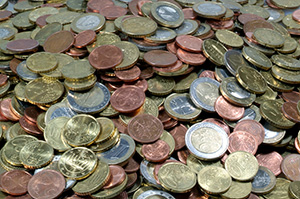 Münzen, Geld Chaos für den Münzzähler